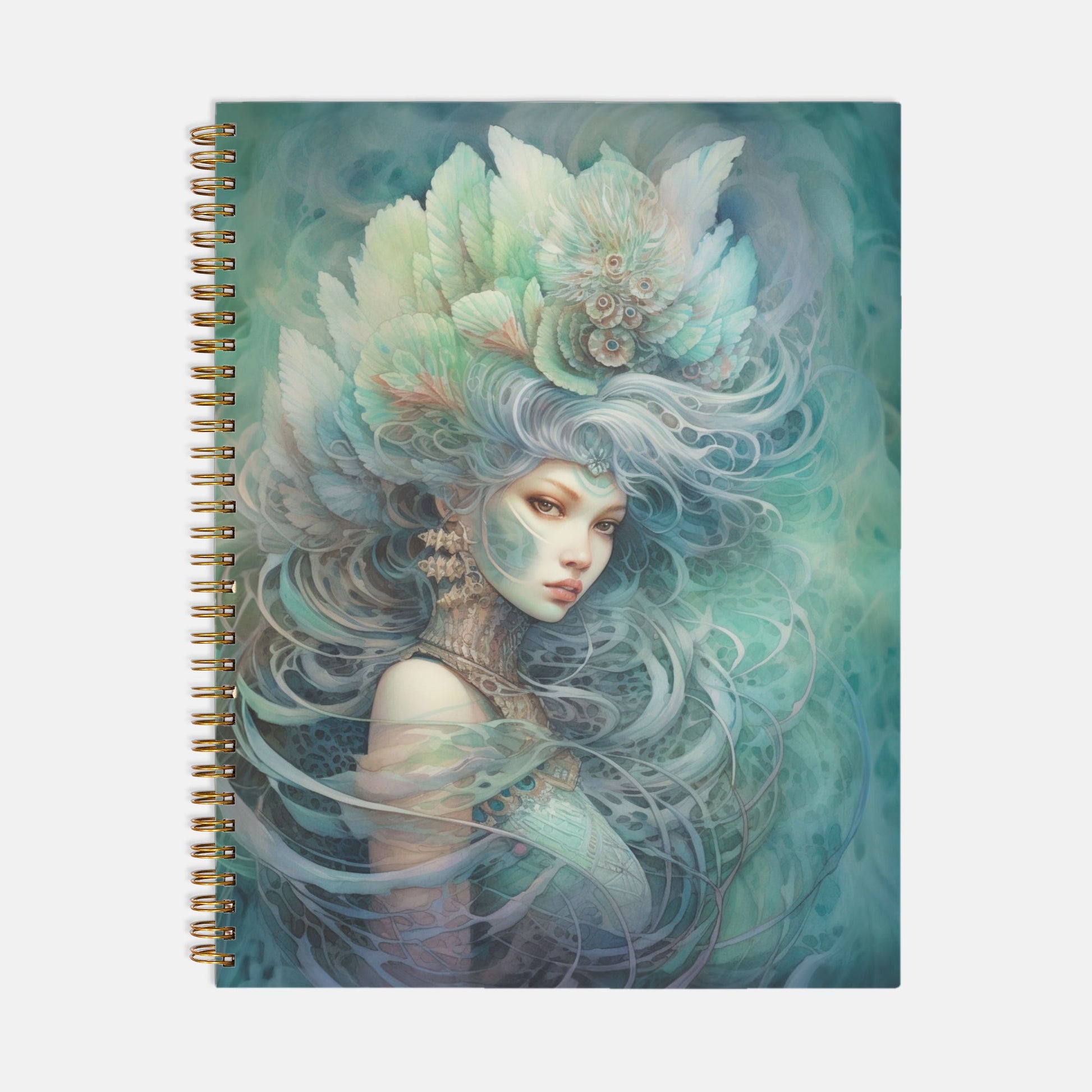 Mermaid Queen Journal Notebook Hardcover Spiral 8.5 x 11