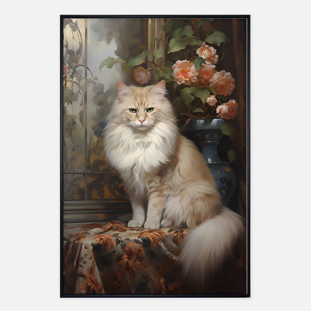 Victorian Cat Poster - 24" x 36"