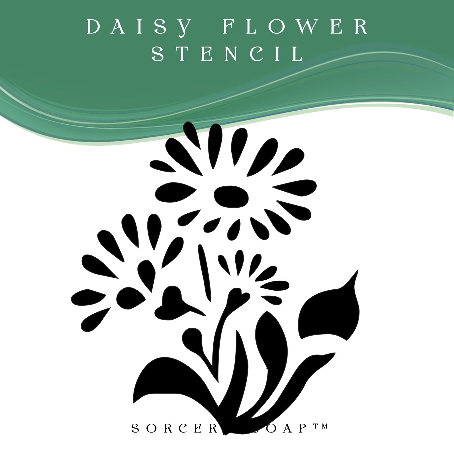 Daisy Flower Stencil - Sorcery Soap