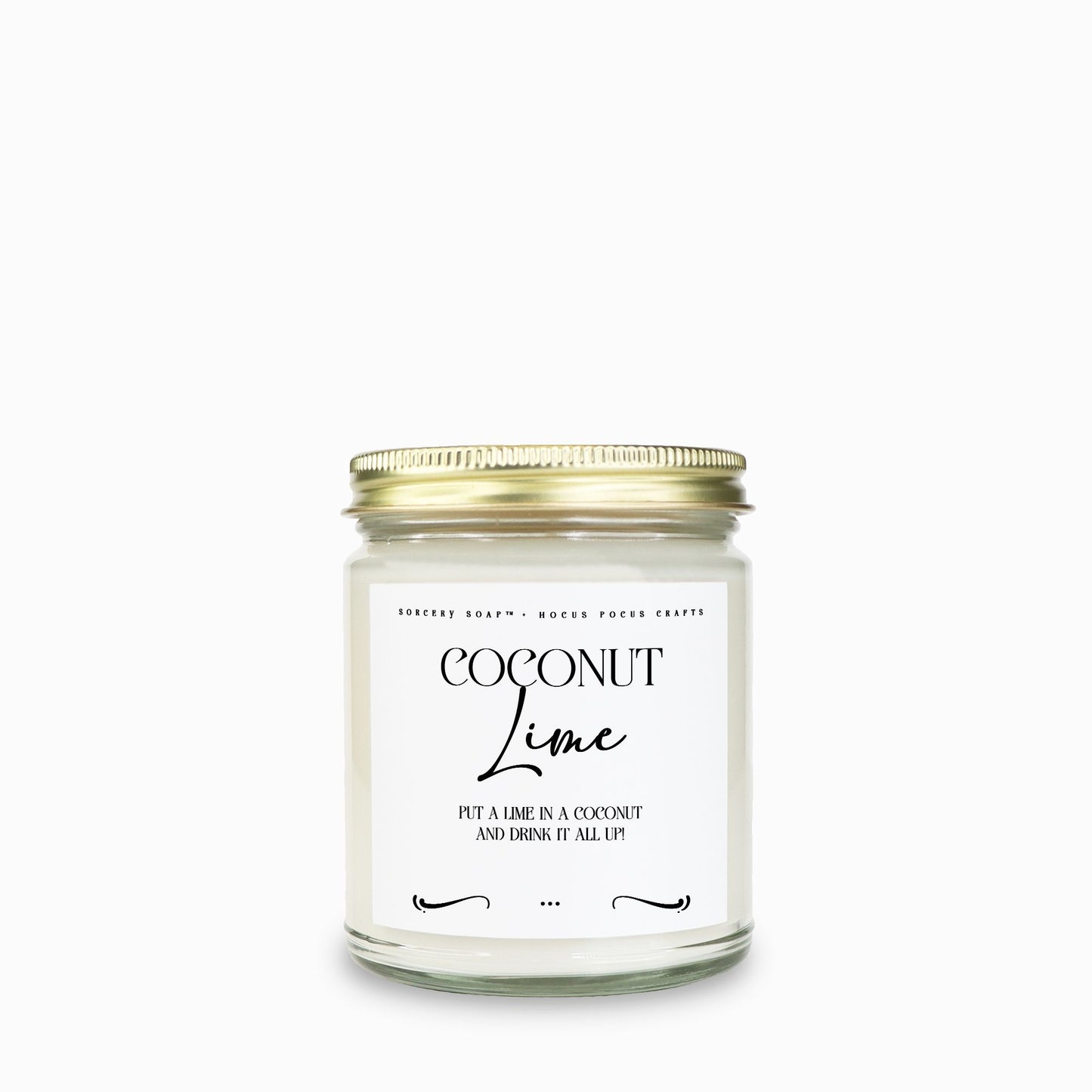 Coconut Lime Candle Clear Jar 9oz