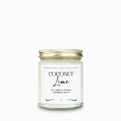 Coconut Lime Candle Clear Jar 9oz