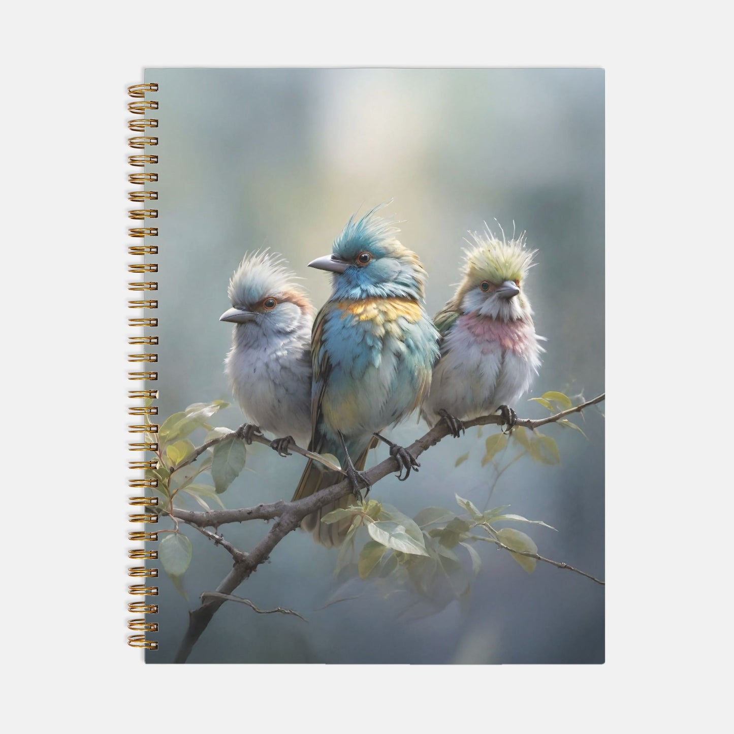 Enchanted Birds Notebook Hardcover Spiral 8.5 x 11