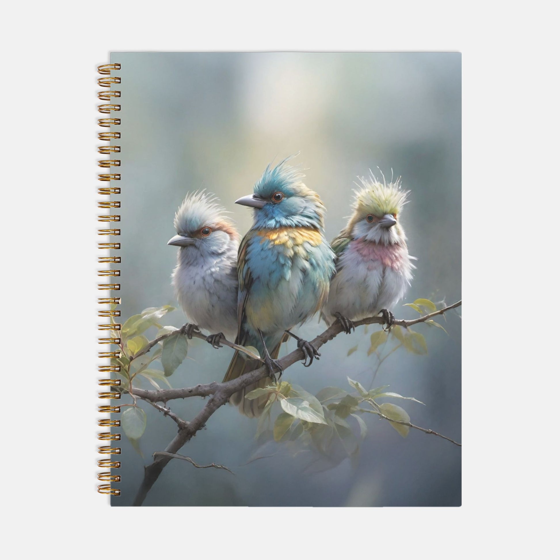 Enchanted Birds Notebook Hardcover Spiral 8.5 x 11