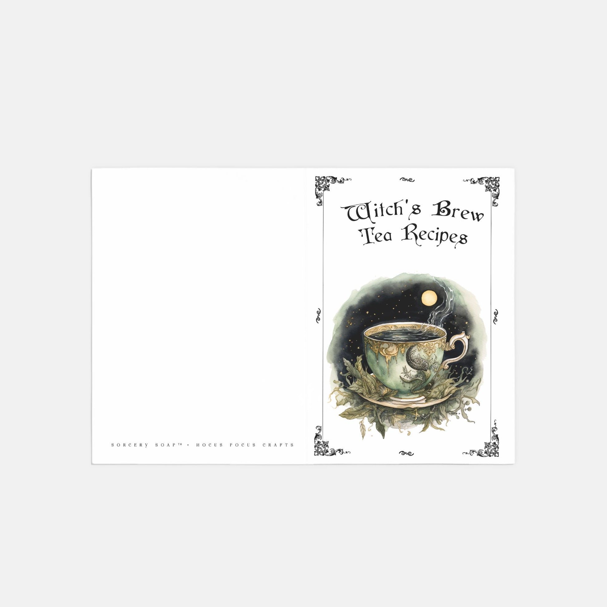 Witch's Brew Tea Recipes Folded Card