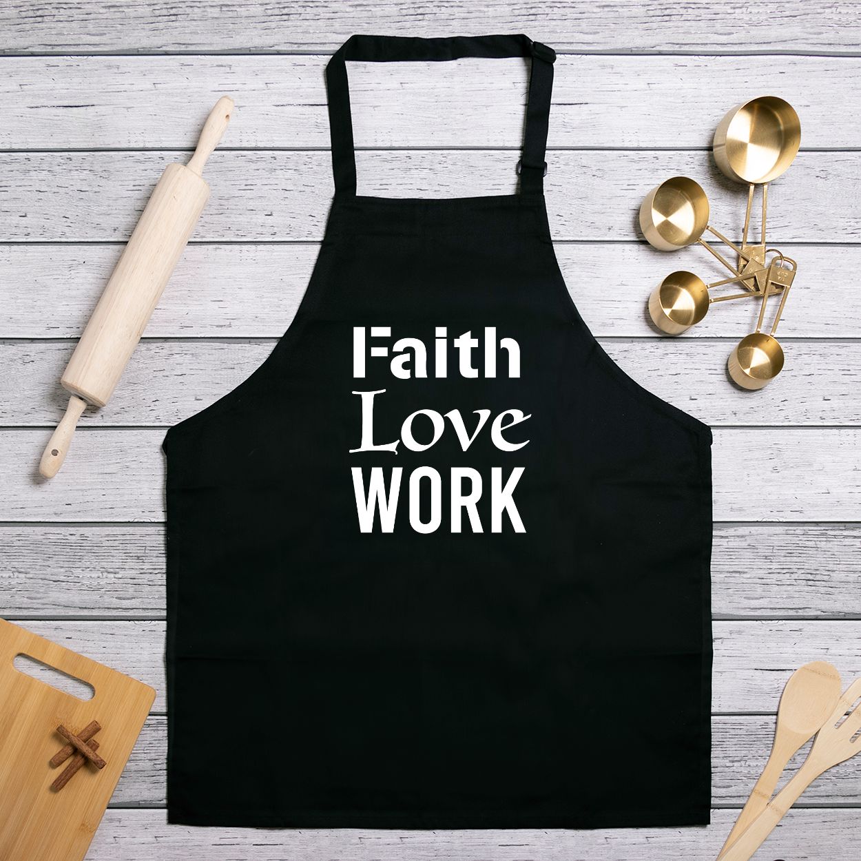 Faith Love Work Apron (Full-Length)