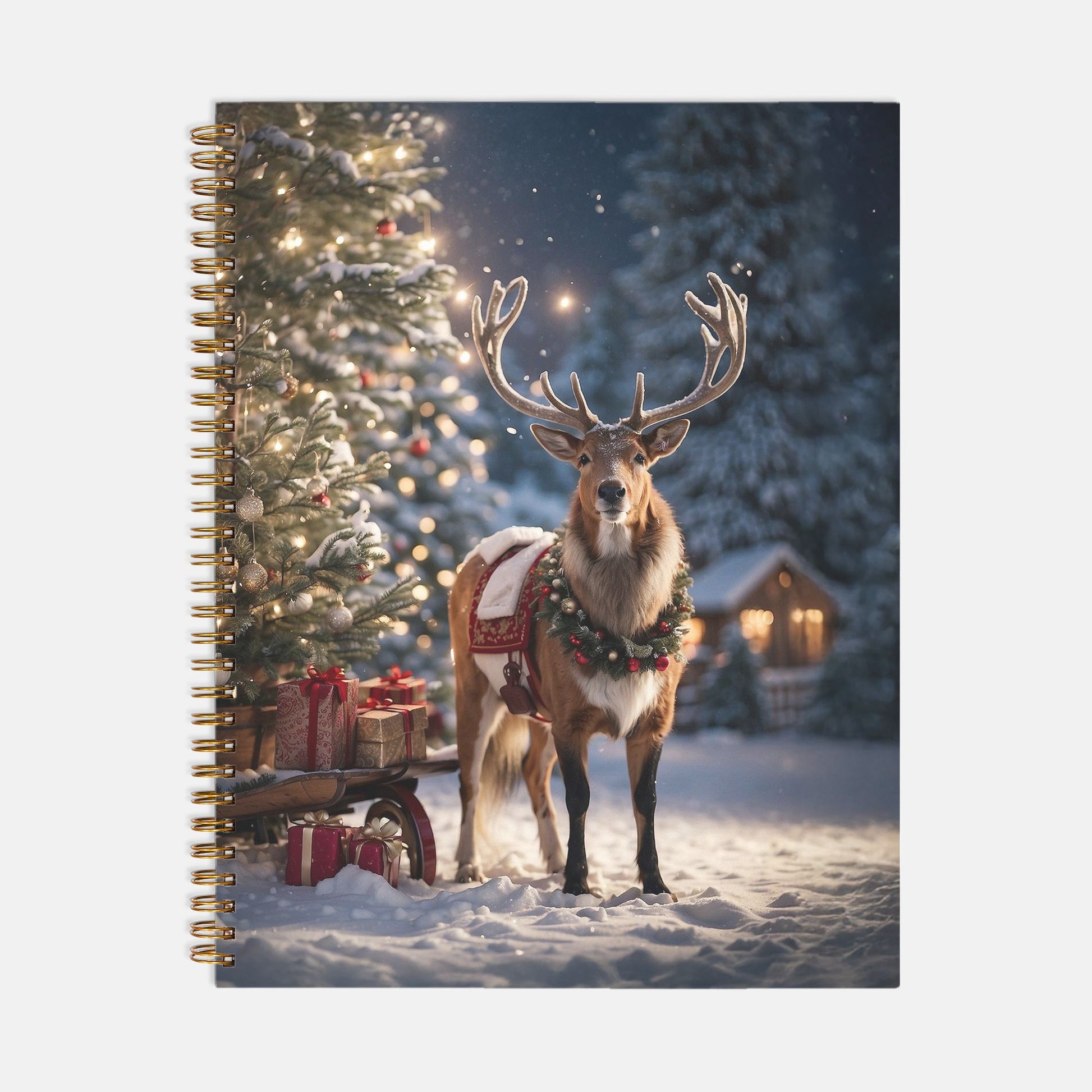 Reindeer (Magnyr) Notebook Hardcover Spiral 8.5 x 11