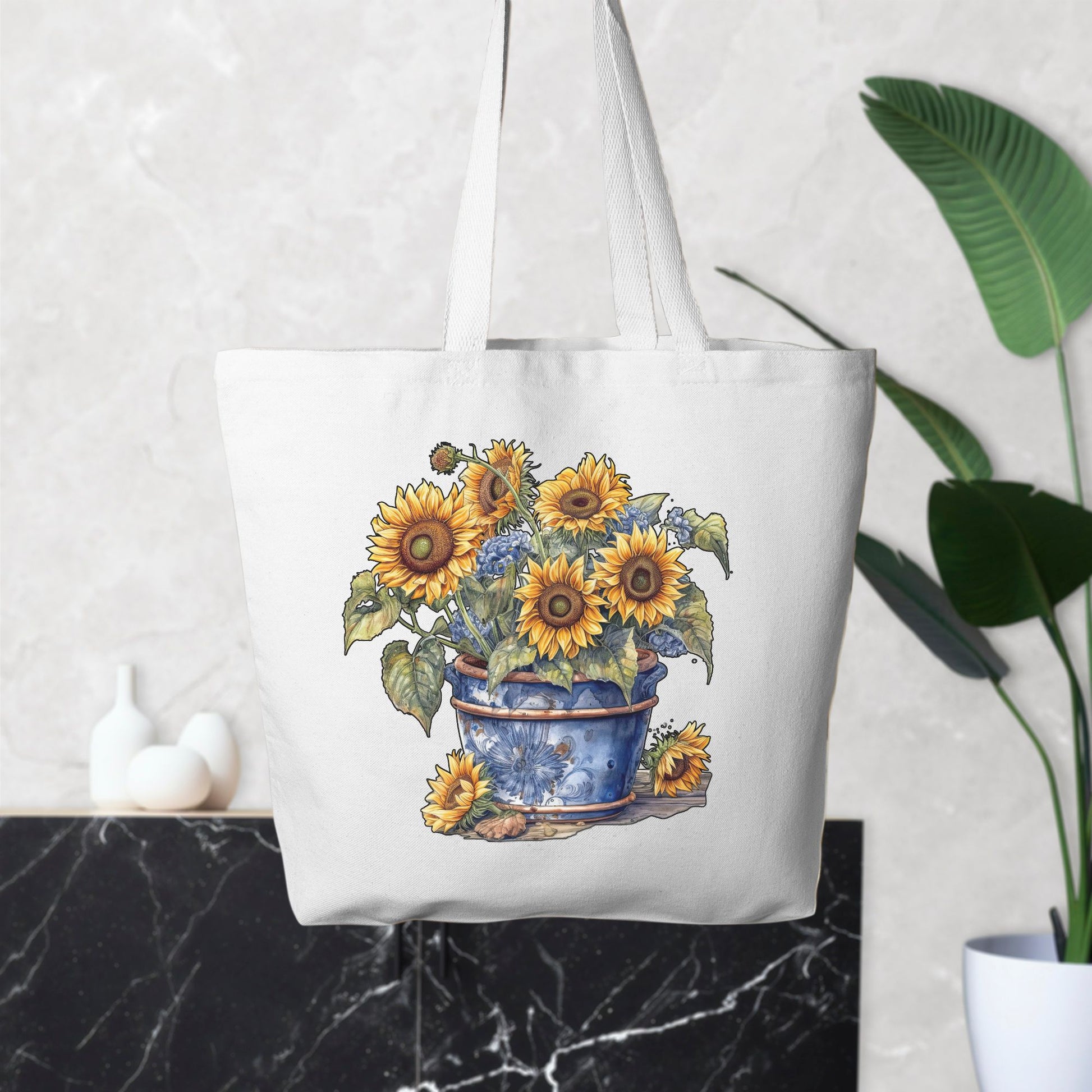 Sunflower Bliss Tote Bag Oversized Tote