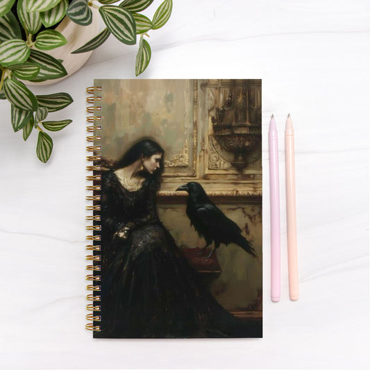 Raven Mistress Notebook Hardcover Spiral 5.5 x 8.5