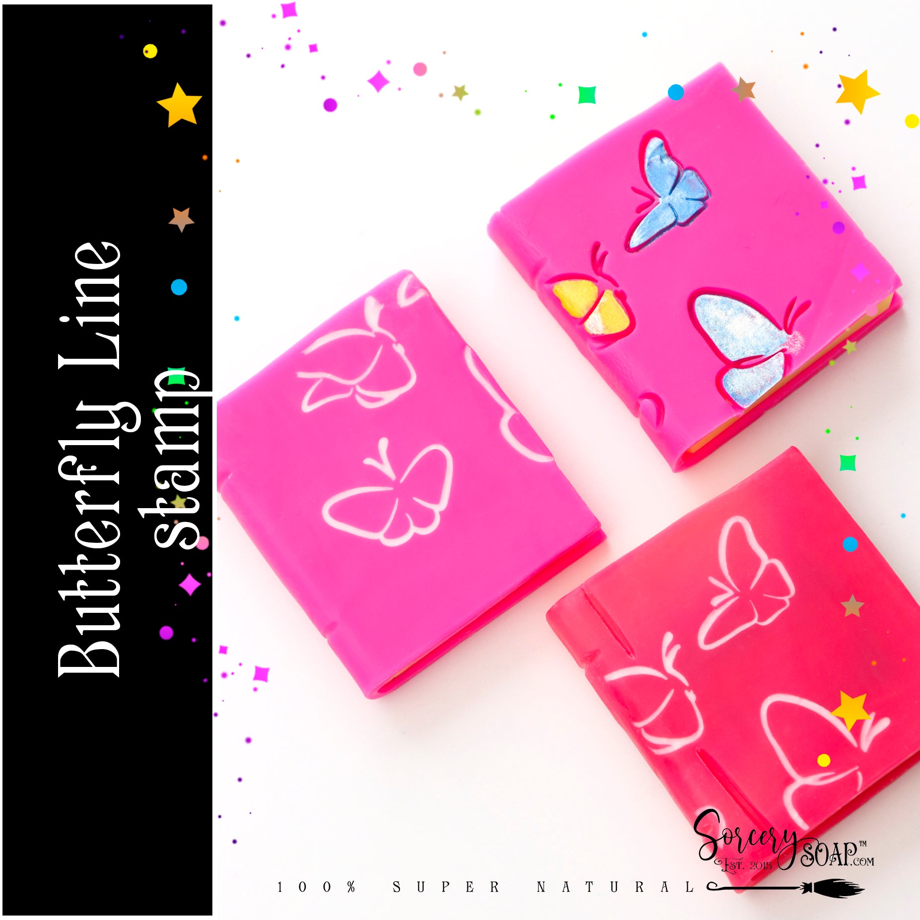 Butterfly Line Soap Stamp