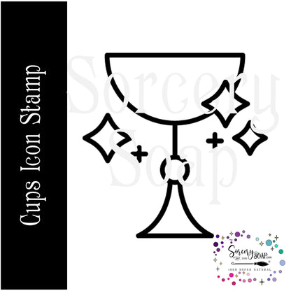 Cups Icon Soap Stamp
