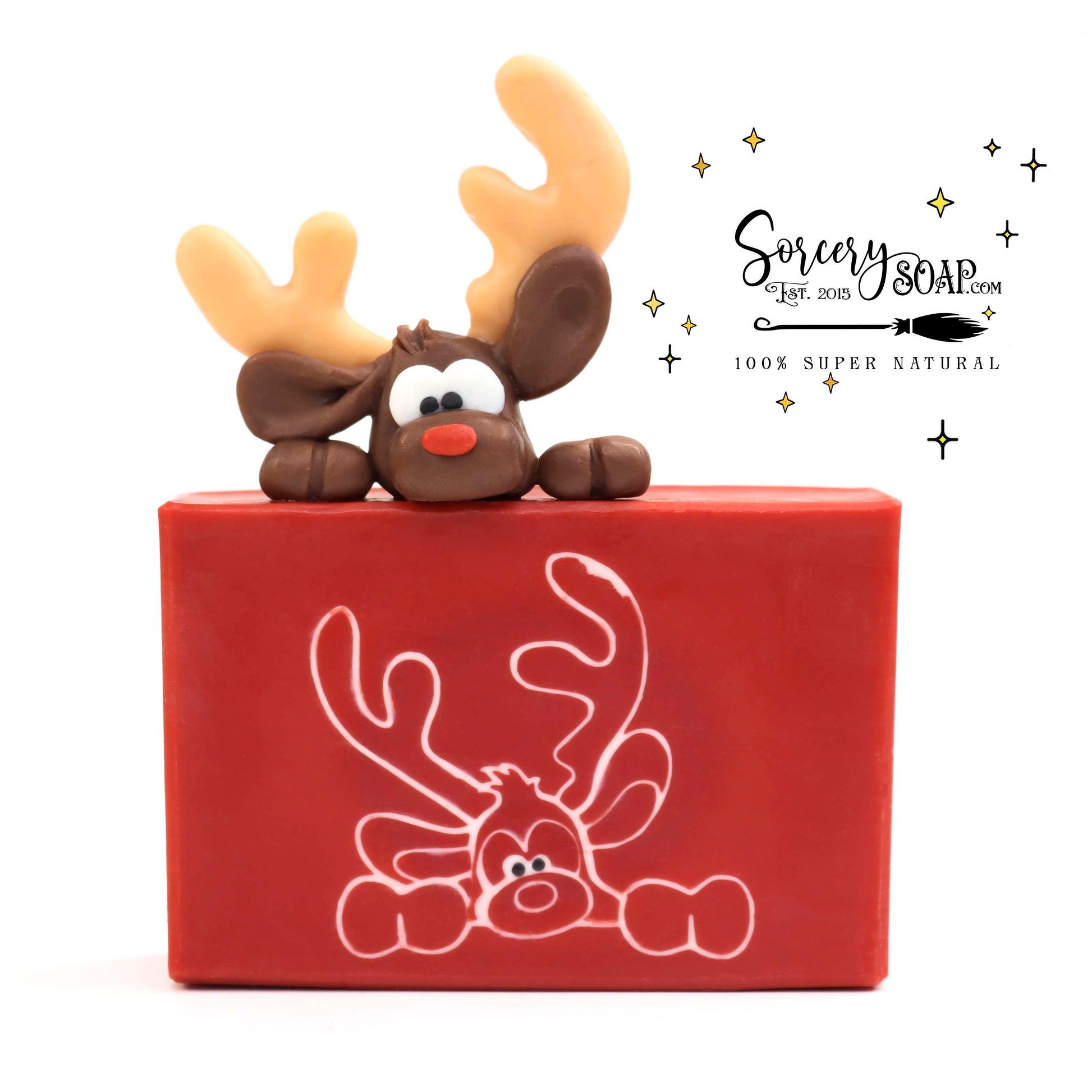 Holiday Peeking Reindeer Soap Stamp