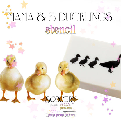 Bird Stencils Mama & Ducklings