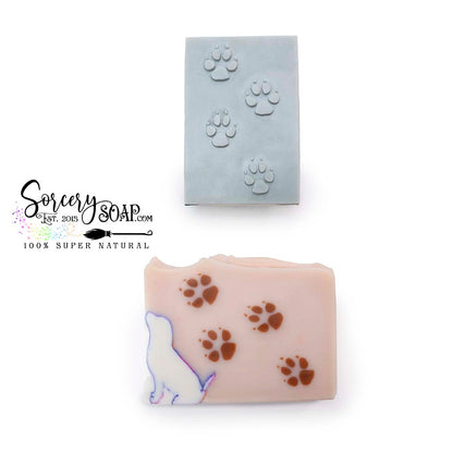 Dog Paw Prints Soap Stamp