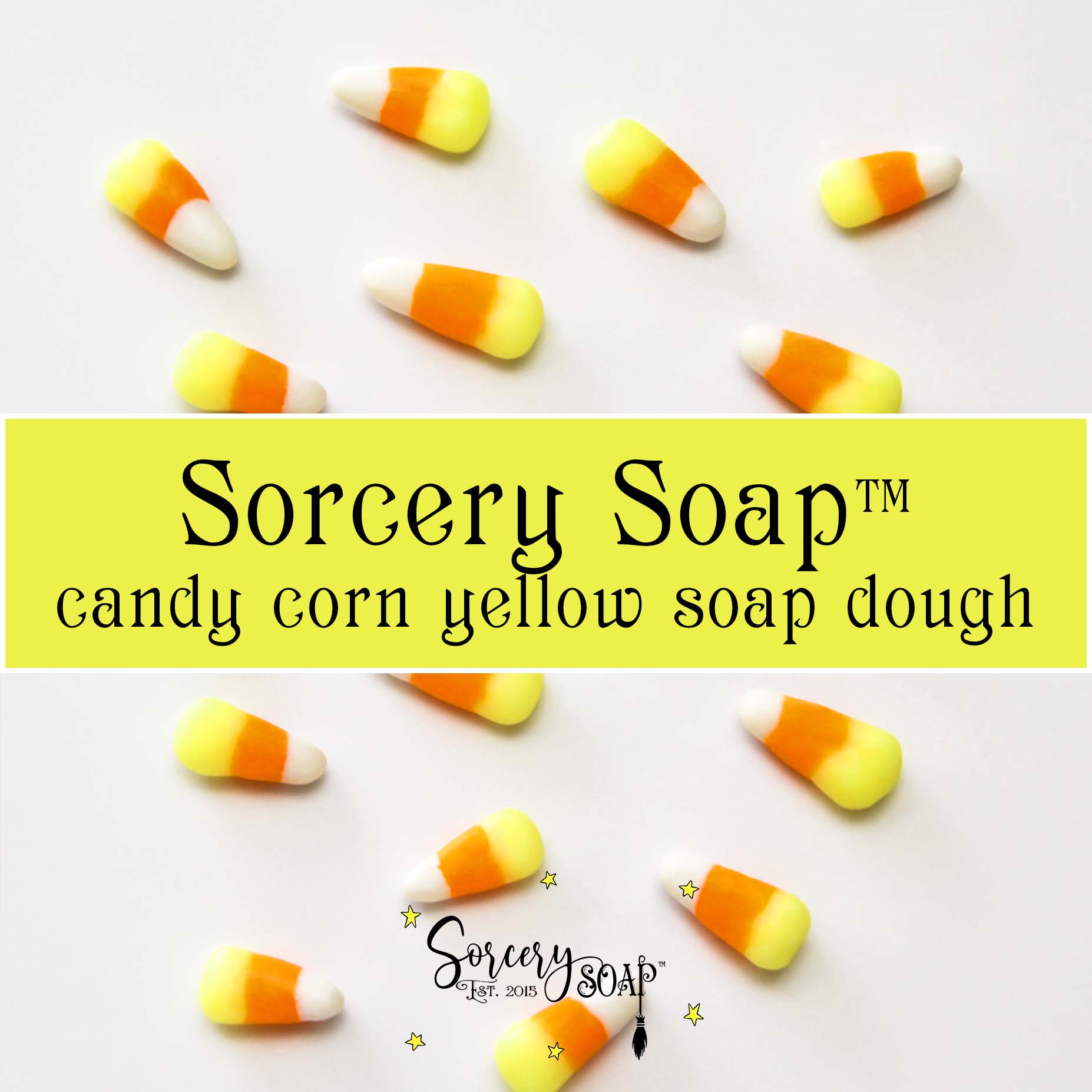 candy corn yellow soap dough