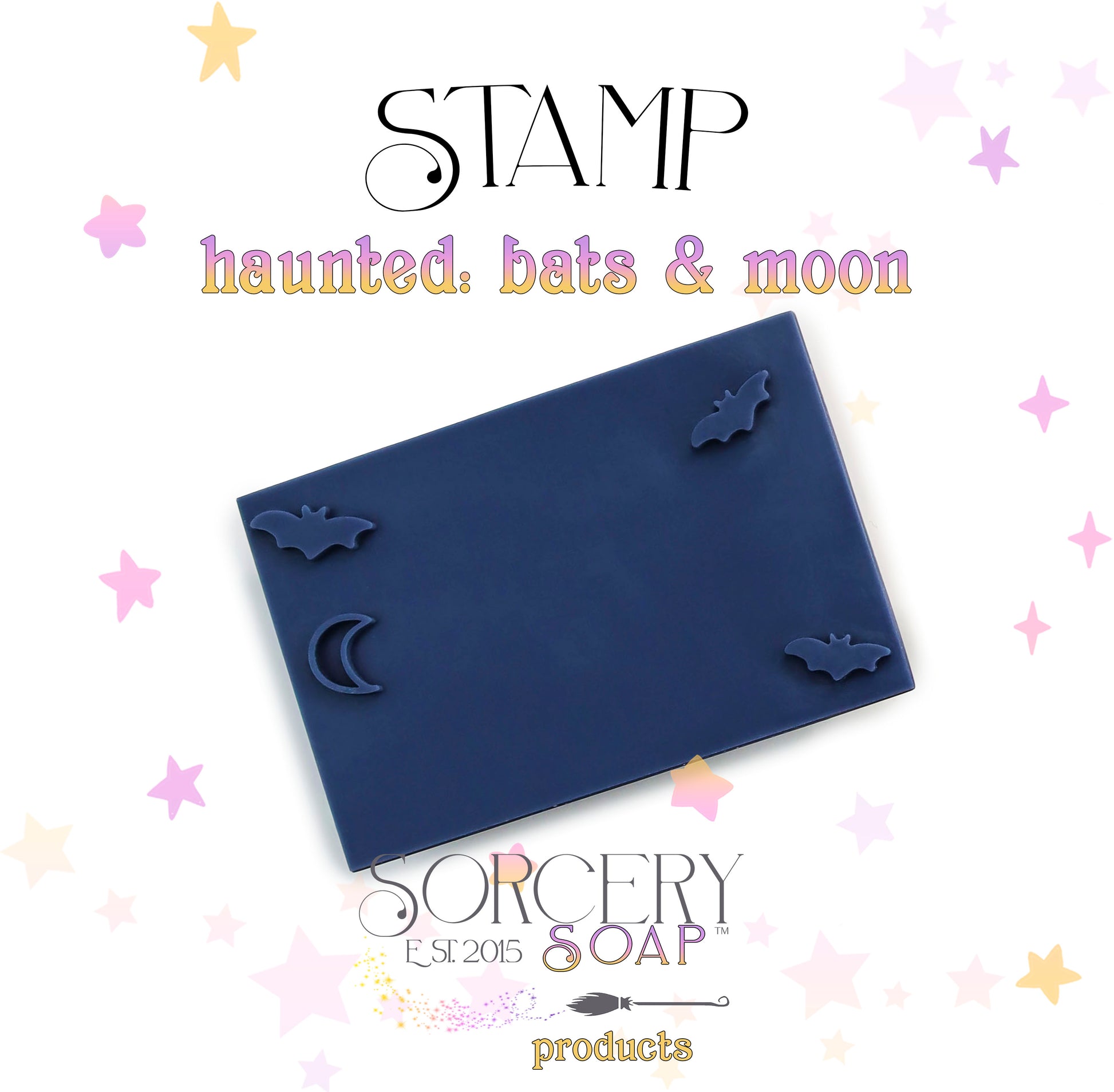 Haunted Bats & Moon Stamps