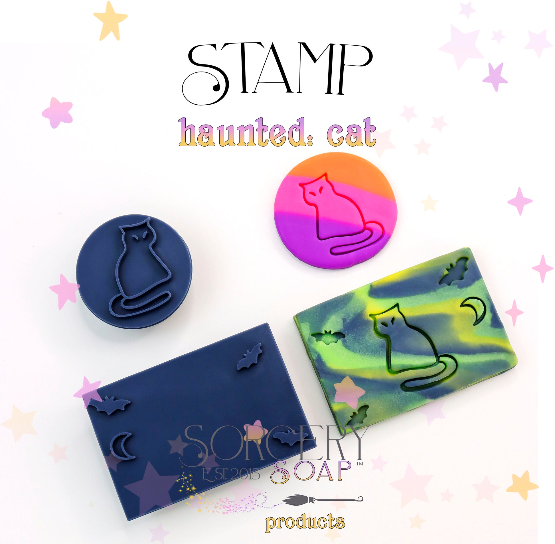 Haunted Cat Stamp